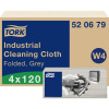TORK Skladané priemyselné čistiace obrúsky šedé W4, 4 x 120 obrúsky 520679 Počet: 480 ks; 520679