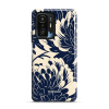 Odolný obal Mobiwear Elite Pro - Xiaomi 11T / 11T Pro - EA40E Modré a béžové květy (Odolné pouzdro, obal kryt Mobiwear Elite Pro - maximální ochrana mobilu, zesílené hrany, přesné výřezy, pohodlné drž