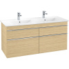 VILLEROY & BOCH Venticello závesná skrinka pod dvojumývadlo, 4 zásuvky, 1253 x 502 x 590 mm, Nordic Oak, A93001VJ