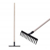 Hrable záhradne Strend Pro Premium R-606, 12 zubé, kované, drevená násada