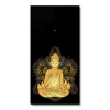 Nástenné hodiny tiché Budha a mandala 30x60 cm