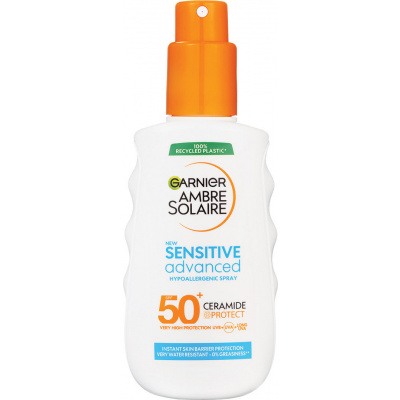 Garnier Ambre Solaire sprej na opaľovanie Sensitive Advanced SPF 50+ 150 ml