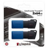 Kingston 64GB USB3.2 Gen 1 DataTraveler Exodia M (Black + Blue) - 2 kusy DTXM-64GB-2P