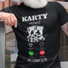 Tričko s potlačou KARTY VOLAJÚ Pánsky Čierna XXL