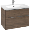 VILLEROY & BOCH Subway 3.0 závesná skrinka pod umývadlo, 2 zásuvky, s LED osvetlením, 772 x 478 x 429 mm, Arizona Oak, C574L0VH