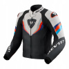 Kožená motocyklová bunda REVIT QUANTUM 3 BLACK/LIGHT GREY čierna, šedá