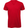 B&C | Inspire V T /men, Pánske tričko s výstrihom do V, červená, 3XL