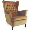 SIGNAL MEBLE Kreslo ušiak HARRY VELVET, wenge/curry bluvel 68