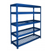 Policový regál 1800x1400x500mm, nosnost 1750kg, šedý Farba: modrá