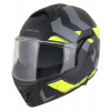 Preklopná prilba MultiFlip Korp Cassida (matná čierna, fluo žltá, sivá), veľ. M