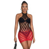 Subblime - 952242 red and black degraded elastic fishnet