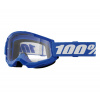 Detské okuliare na motokros 100% strata2 blue goggle clear lens