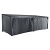 Deokork Závesy k altánku LUXURY 6x3,5 m (grafit)