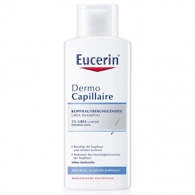 Eucerin Dermocapillaire šampón 5% urea pre suchú pokožku hlavy 250ml