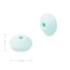 Silikónové koráliky lentilky 12x7mm Baby Blue - 30 ks