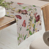 Biante Dekoračný behúň na stôl PML-083 Kvety a motýle na béžovom 45x160 cm