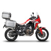 Kompletná sada hliníkových kufrov SHAD TERRA, 48 litrový vrchný kufor, 36/47 litrový bočné kufre, vrátane montážnej sady a platni SHAD HONDA CRF 1000 Africa Twin