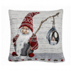 Vianočná gobelínová obliečka na vankúš 42x42 cm Chenille IT012 Viacfarebná 42x42 cm