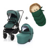 ZOPA Set kočík Move Cross 2 + Hlboká korba XL + darček Fusak Fluffy v hodnote 77,50 Eur, Antique Green/Black