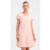 Dámska nočná košeľa s krátkym rukávom Sandra - světle lososová XL (VIENETTA SECRET)