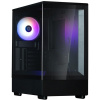 Zalman skriňa P10 Black / miniT / 1x120mm fan ARGB / USB 3.0 / USB-C / temperované sklo / čierna