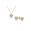 iZlato Forever Zlatá briliantová súprava srdcia IZBR966YS