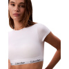 Dámsky top s podprsenkou CALVIN KLEIN-T-Shirt Bralette Icon Cotton Modal white Biela L 2026