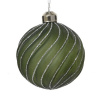 Vianočná sklenená ozdoba gula/slza zelená 1ks, 8 cm - Koule tmavě zelená
