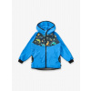 Detská softshellová bunda s flísom Basic, Modrá, Dinosaury, veľ. 98/104