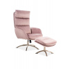 Relaxačné kreslo s taburetkou MONROE VELVET