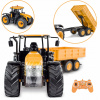 VEĽKÝ TRAKTOR JCB S PRÍVESOM DIAĽKOVO OVLÁDANÝ DIAĽKOVÝ OVLÁDAČ RC LED DARČEK