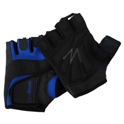 Fitness rukavice Dexter - GymBeam čierna - modrá S
