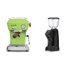 Ascaso Dream PID, Fresh Pistachio + Eureka Nadir 65, black