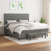 zahrada-XL Boxspring posteľ s matracom tmavosivá 160x200 cm látka 3136846