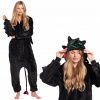 Pyžamo dámske kombinéza kigurumi onesie drak Bezzubý čierny 155-165 M