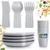 PIKNIKOVÁ SÚPRAVA taniere príbory poháre plastové