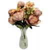Exclusive Pivonky Peonie kytica 50cm umelá hnedá