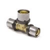 PipeTec Mosadzná lisovacia spojka T 26x3 / 32x3 / 26x3 mm TH