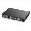 Zyxel GS1900-24EP 24-port Gigabit Smart Managed PoE Switch, 24x gigabit RJ45 (z toho 12x PoE), PoE budget 130W GS1900-24EP-EU0101F