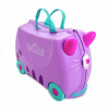 Detský kufrík Trunki Kitty Cassie na kolieskach (Trunki Trunki rolovací kufor - Cassie the Cat + samolepky)