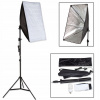 tectake 400752 softbox so statívom 2v1 štúdiové svetlo - černá