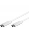 PremiumCord USB-C/male - USB-C/male, bílý, 1m