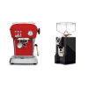 Ascaso Dream ONE, Love Red + Eureka Mignon Perfetto, CR black