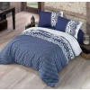 Kvalitex CANZONE modré bavlnené obliečky 240x220, 2x70x90 cm