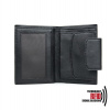 Ochranná RFID kožená peňaženka v čiernej farbe č.8211