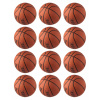 CUKROVÁ TLAČ NA MUFFINY Lopta do koša Basketbalové narodeniny