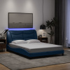 Rám postele s LED bez matrace Modrá 120x200 cm Látka Modrá 3213696