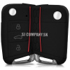 Silikónový obal na autokľúč Volkswagen Golf 7 / Seat Arona / Škoda Fabia 3 / Octavia 3 / Superb 3 – čierna
