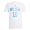 adidas Messi Name and Number Graphic Tee Kids White 13 Years