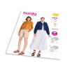 Strih Burda 5749 - Džínsová bunda, kabátik, sako